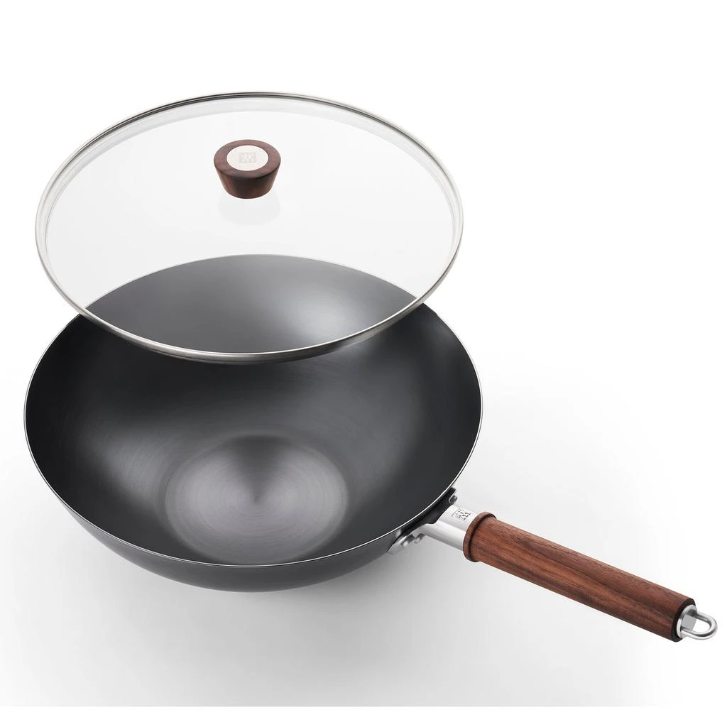 ZWILLING Dragon 12-inch Carbon Steel Wok with Lid 2