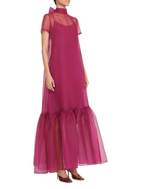 Staud Calluna High-Neck Organza Gown 3