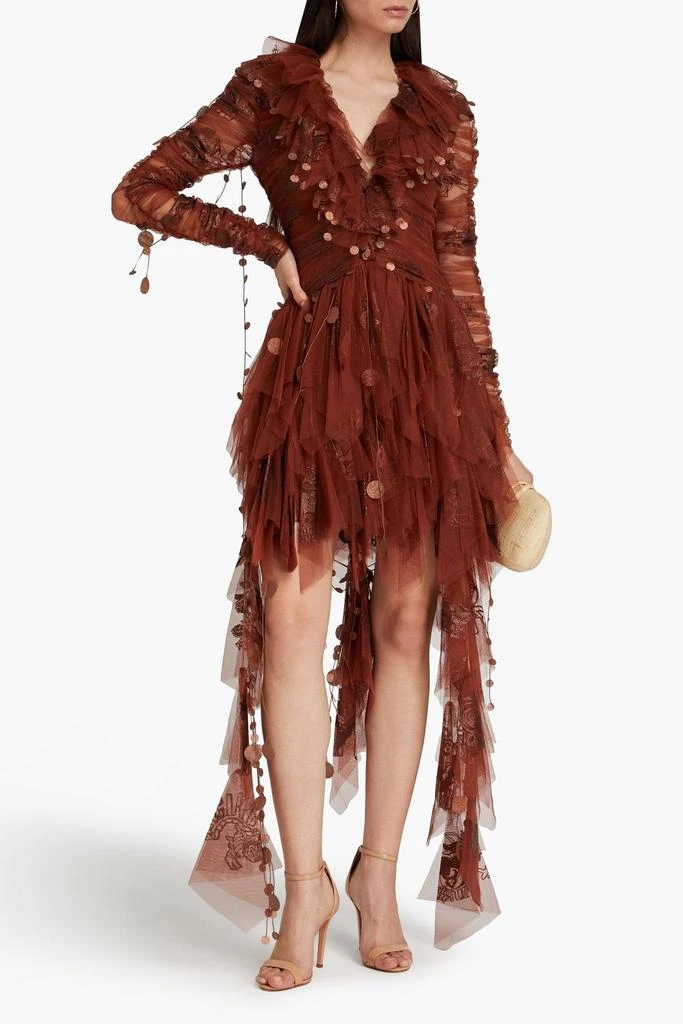 Asymmetric ruffled glittered tulle maxi dress  On Sale Now with Up to 70%  Off | Discover Exclusive Deals & Savings at BeyondStyle  Authentic Zimmermann  asymmetric dresses|women|clothing|mini dresses|dresses with Limited-Time  Discounts,