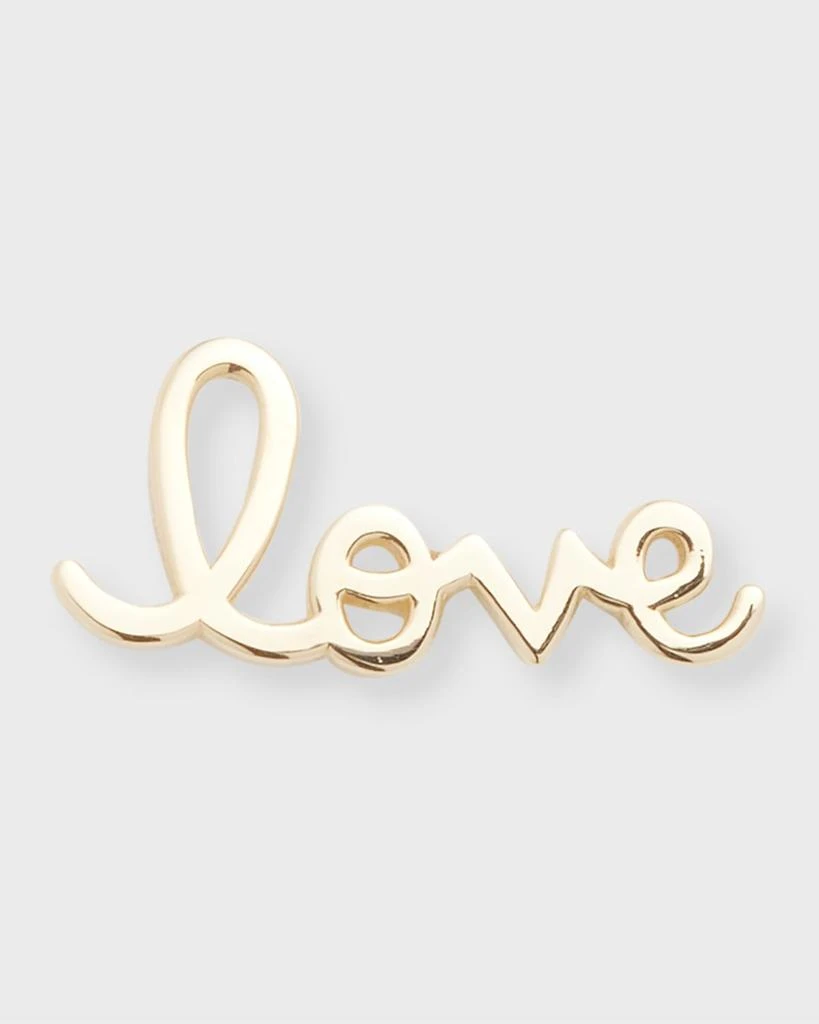 Sydney Evan 14k Love Script Earring, Single
