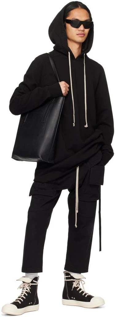 Rick Owens Black Creatch Cropped Cargo Pants 4