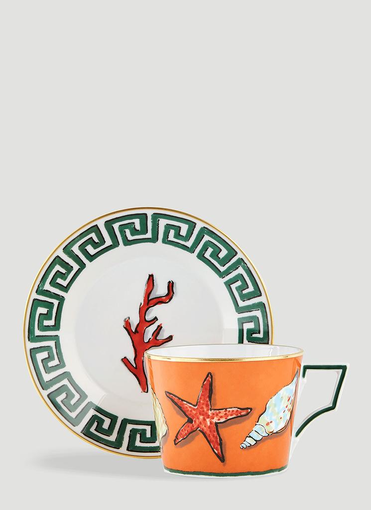 Ginori 1735 Set of Two Il Viaggio di Nettuno Tea Cup and Saucer