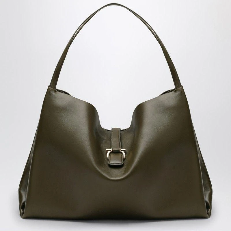 Salvatore Ferragamo Salvatore Ferragamo Xl Olive Tote Bag 1