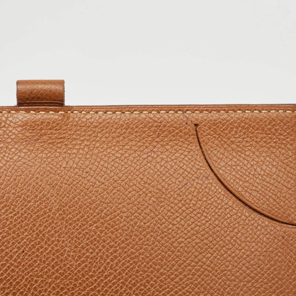 Hermes Hermes Gold Courchevel Leather Globe-Trotter Mini Agenda Cover 6