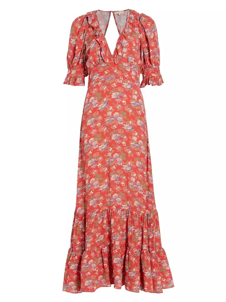 BYTIMO Spring Floral Tiered Maxi Dress 1