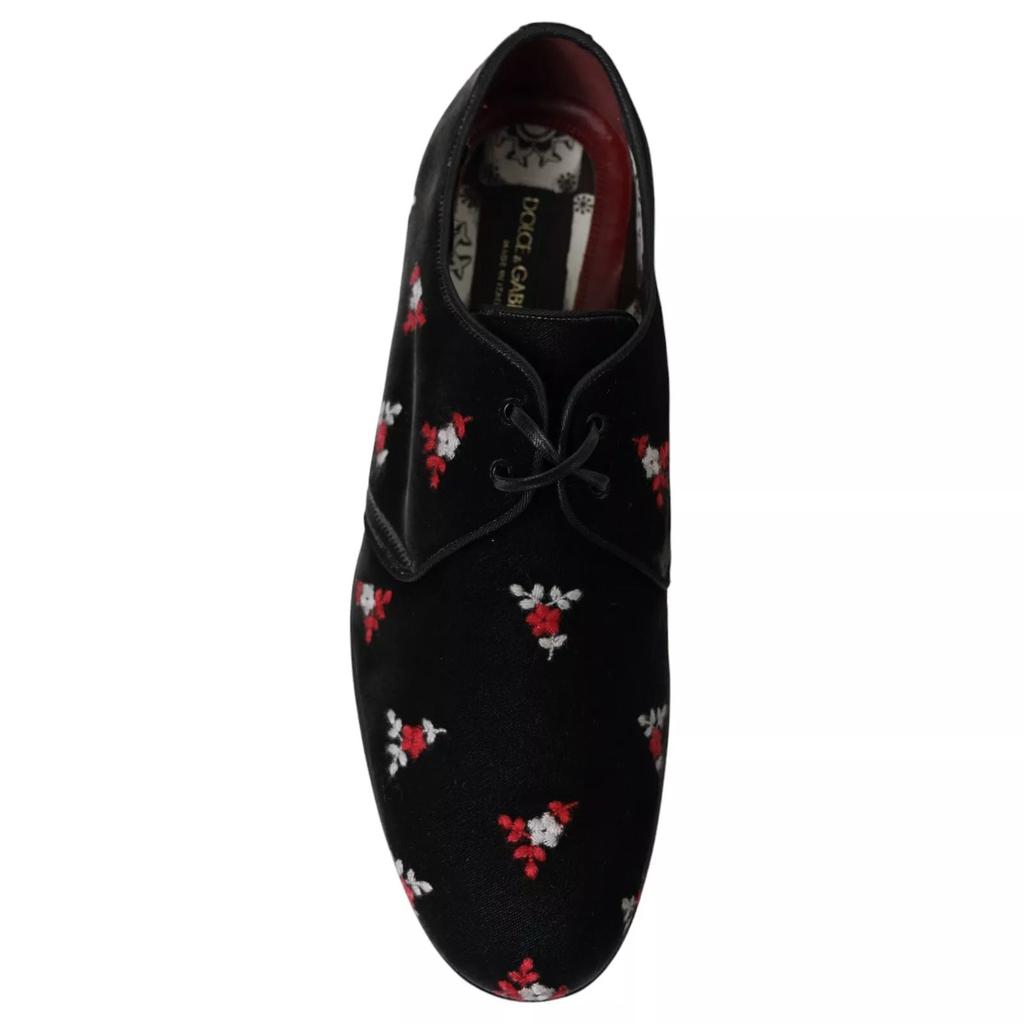 Dolce & Gabbana Dolce & Gabbana Black Floral Velvet Formal Dress