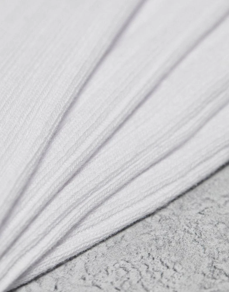 Weekday Weekday ribbed socks 5-pack in White 4