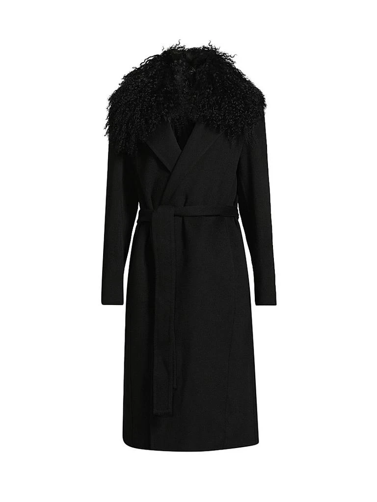 Kobi Halperin Shirley Shearling Collar Wool Coat 1