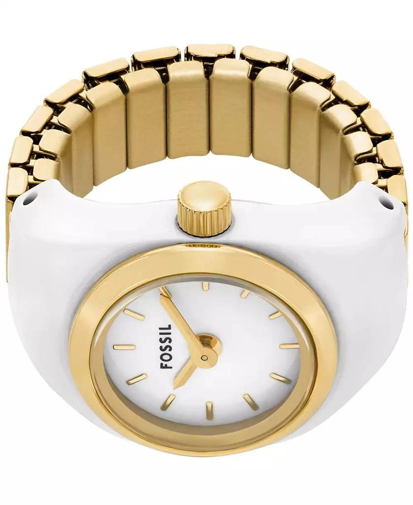Fossil Women's Two-Hand Gold-Tone Stainless Steel Ring Watch, 15mm 3