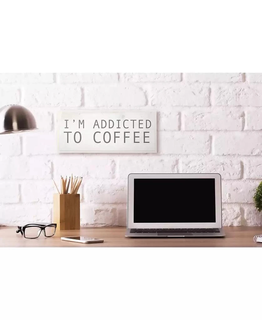 Stupell Industries I
m Addicted to Coffee Wall Plaque Art, 7" x 17" 3