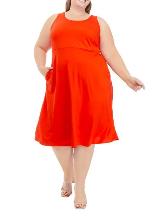 52seven Plus Size Sleeveless Knit Dress 1