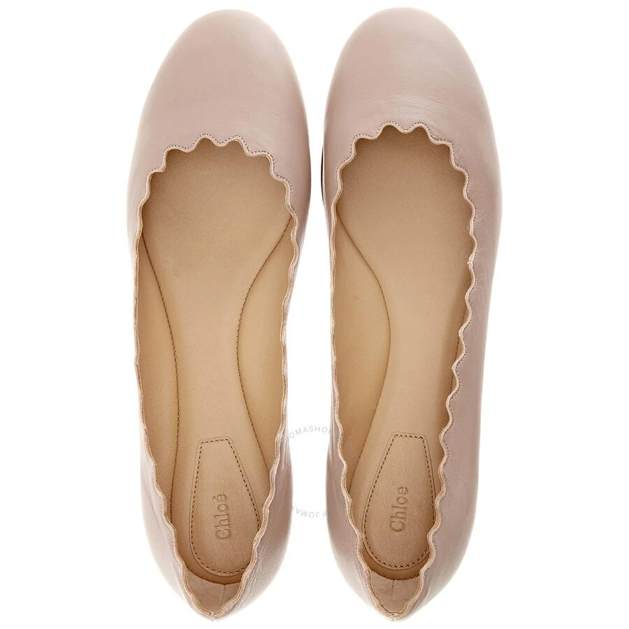 Chloé Ladies Scalloped Ballet Flats In Pink 3
