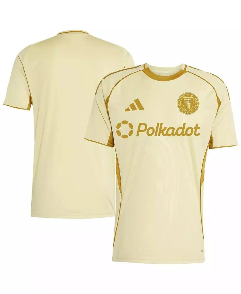 Adidas Men
s Tan Inter Miami CF 2025 One Planet Pre-Match Jersey