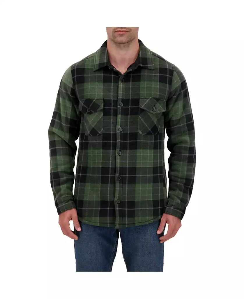 Heat Holders Men's Jax Long Sleeve Plaid Shirt Jacket 1