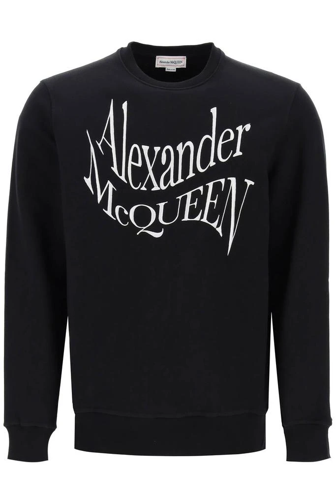 ALEXANDER MCQUEEN warped logo sweatshirt 1