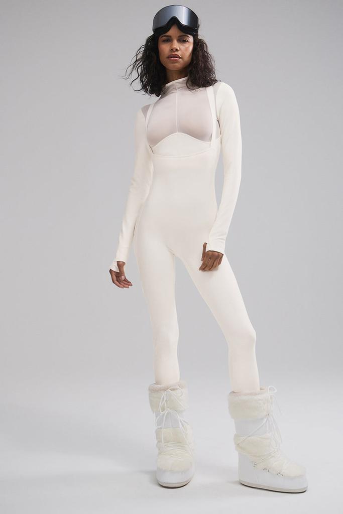 Alo Airlift Winter Warm Ski Time Bib - Ivory - Free Shipping