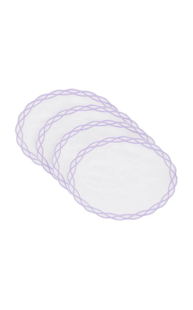 MoDA Moda Domus - Set-of-Four Handcrafted Linen Placemats - Purple - Moda Operandi 1