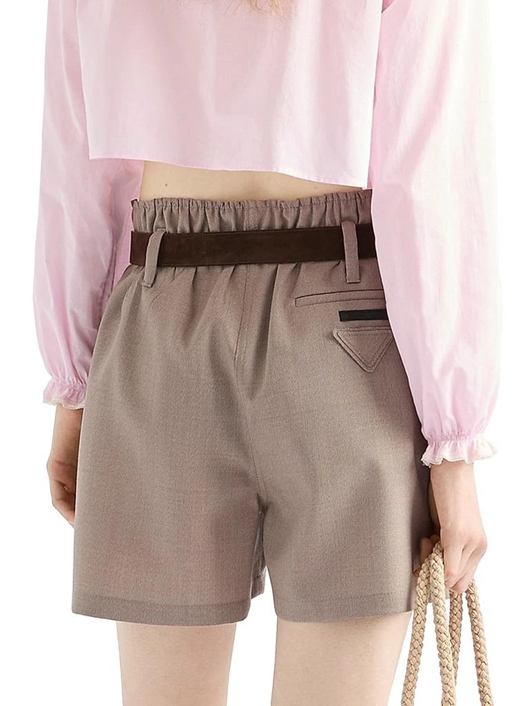 Prada Mouliné Wool Shorts 4