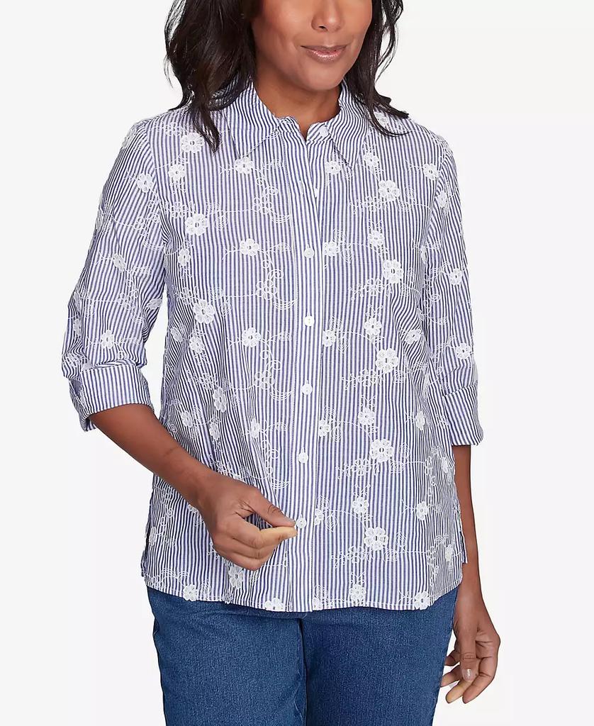 売れ筋商品|||アルフレッドダナー カットソー トップス レディース Women's Rainbow Dot Split Neck Top Multi Alfred Dunner Women's Rainbow Dot Split Neck Top - BeyondStyle