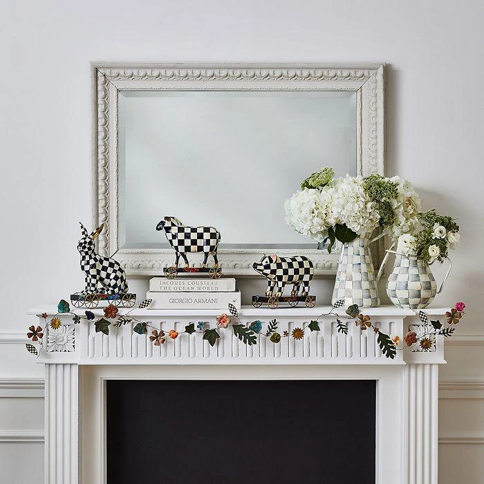 MacKenzie-Childs Courtly Check Pig on Parade Décor 3