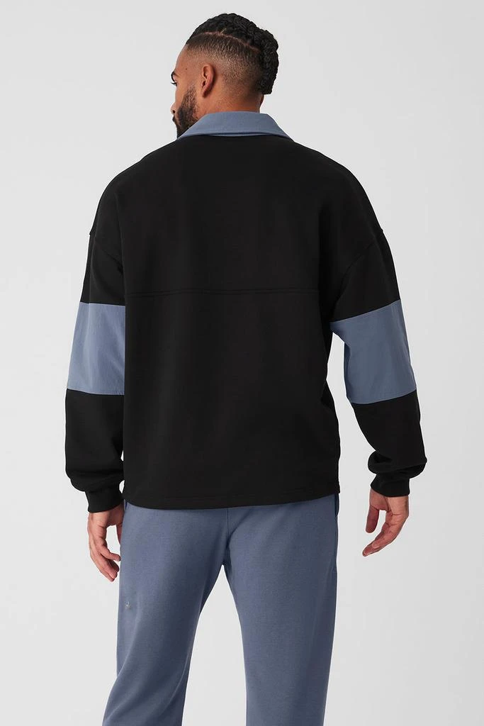 Alo Mixmatch Rugby Sweatshirt - Black/Bluestone 2
