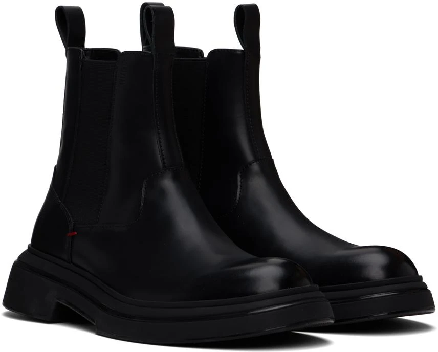 Hugo Boss Black Polished Leather Chelsea Boots 4