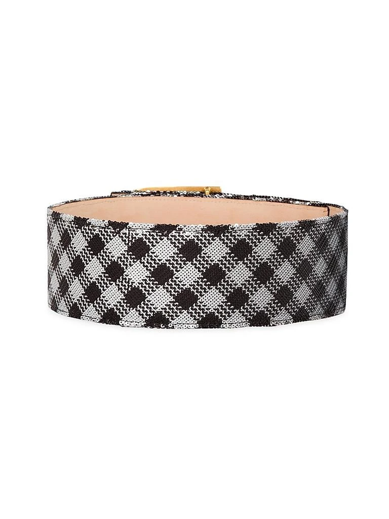 Balmain Sequin Gingham Waist Belt 3