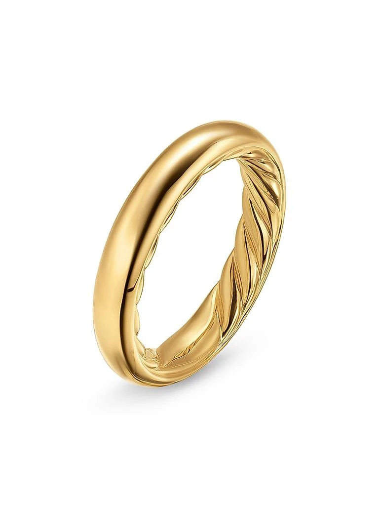 David Yurman DY Mercer Band Ring in 18K Yellow Gold, 3.7MM 3