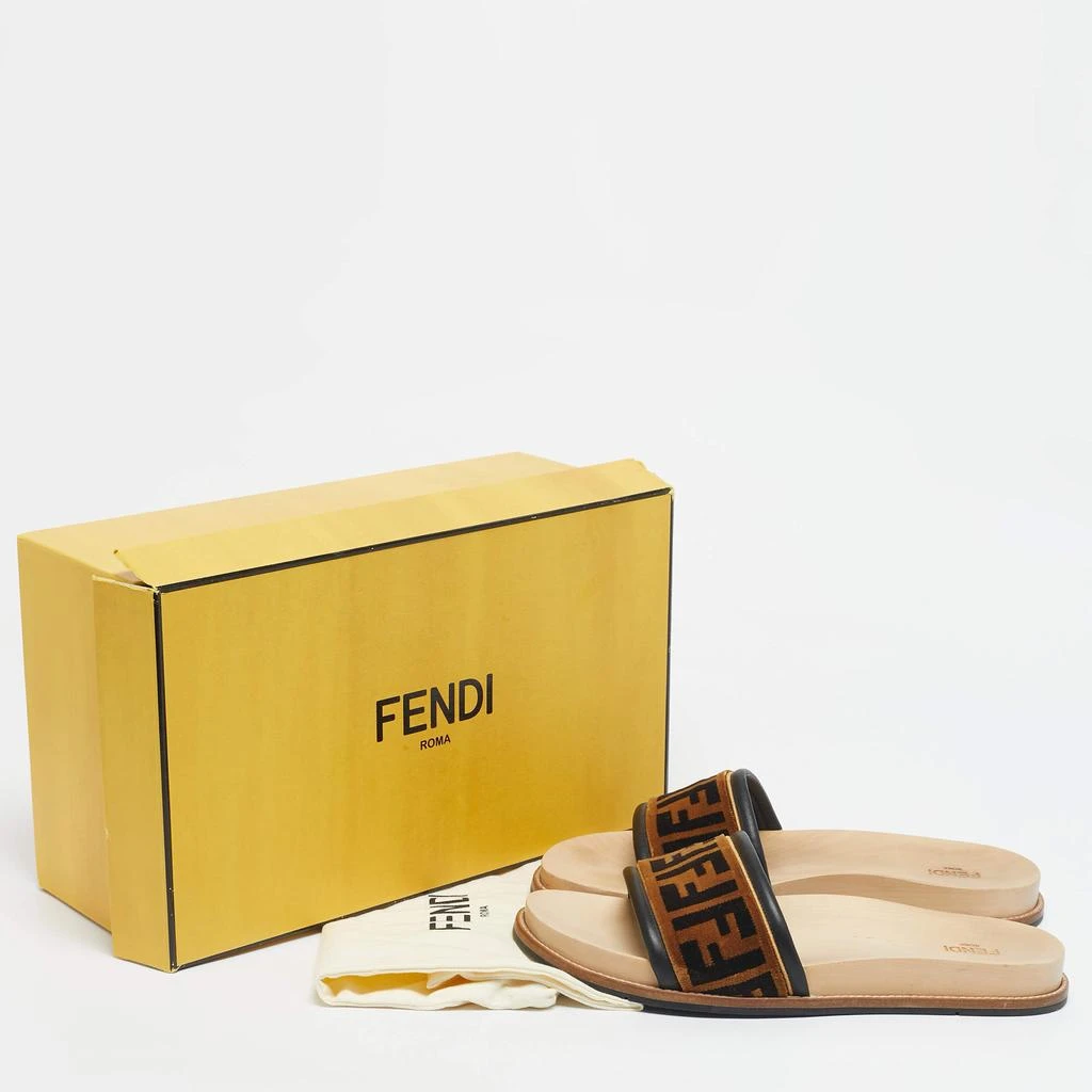 Fendi Zucca Slides Fendi Two Tone Zucca Velvet Slide Sandals, Size 36.5 | eBay main image 2