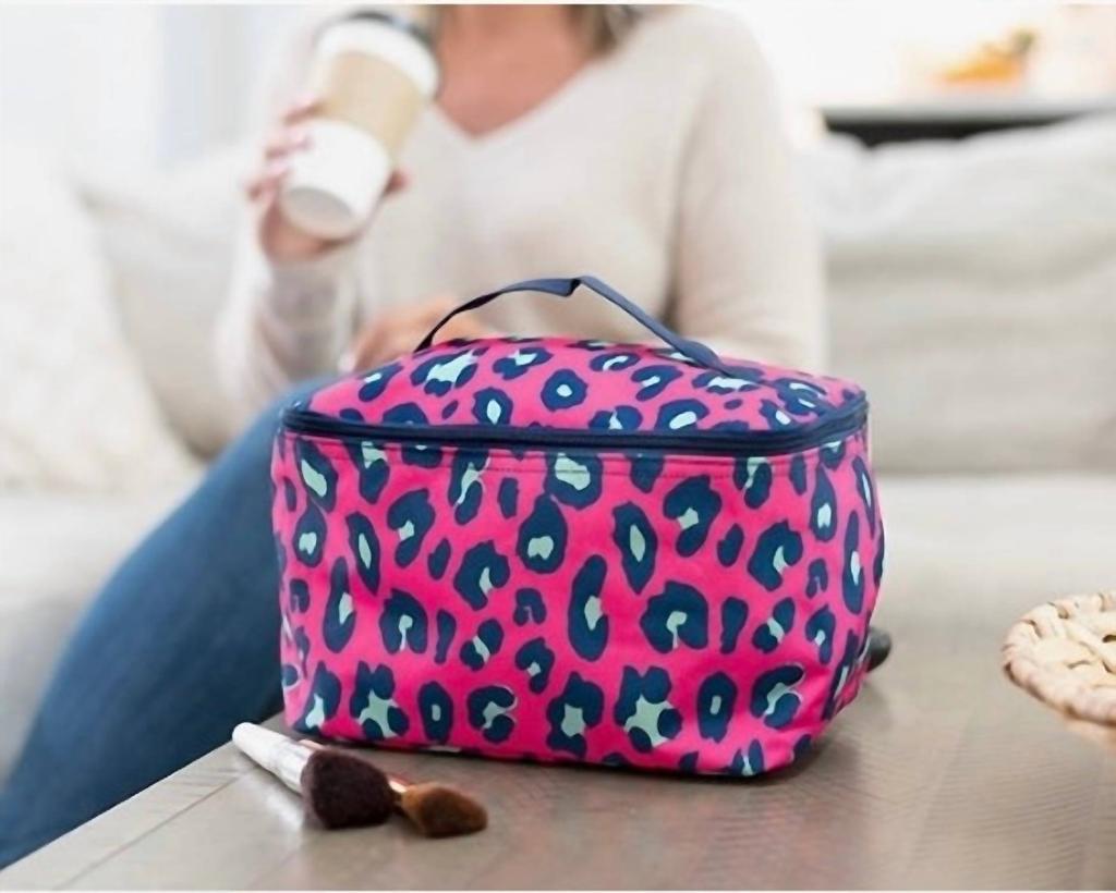 Viv & Lou Fun Leopard Cosmetic Case
