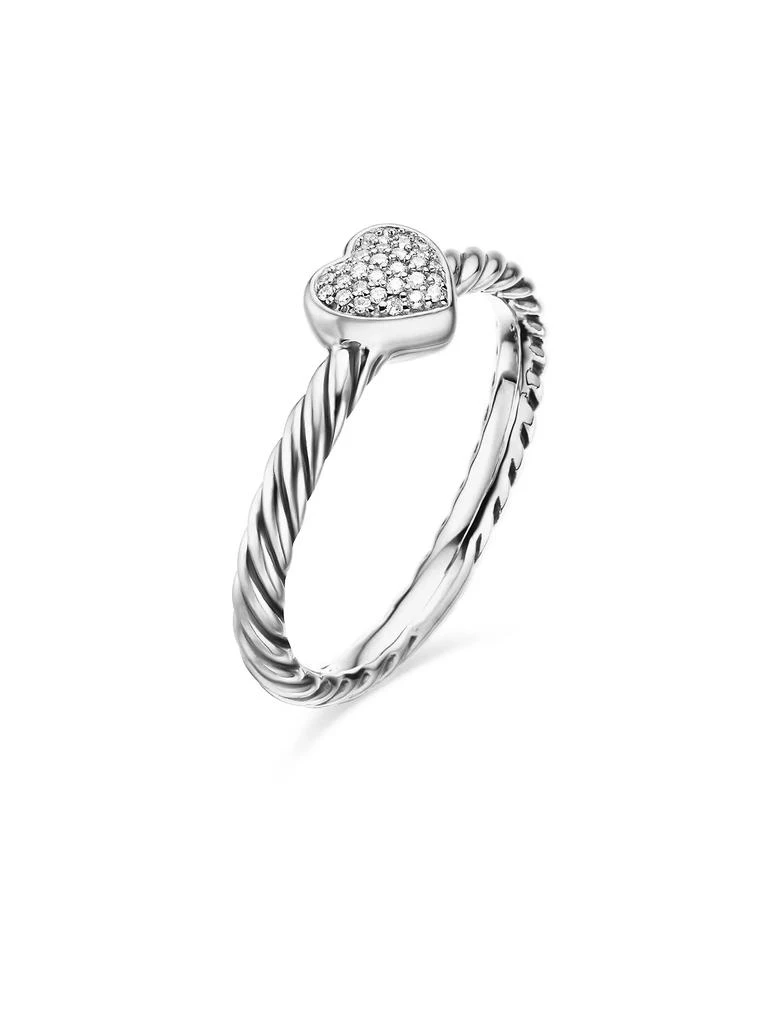 David Yurman Cable Collectibles Heart Ring With Diamonds 2