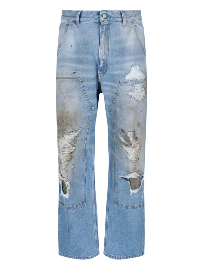MM6 Maison Margiela Gray Straight Leg Jeans IT-52 - Jeans MM6 Maison Margiela Gray Straight Leg Jeans IT-52 - Jeans