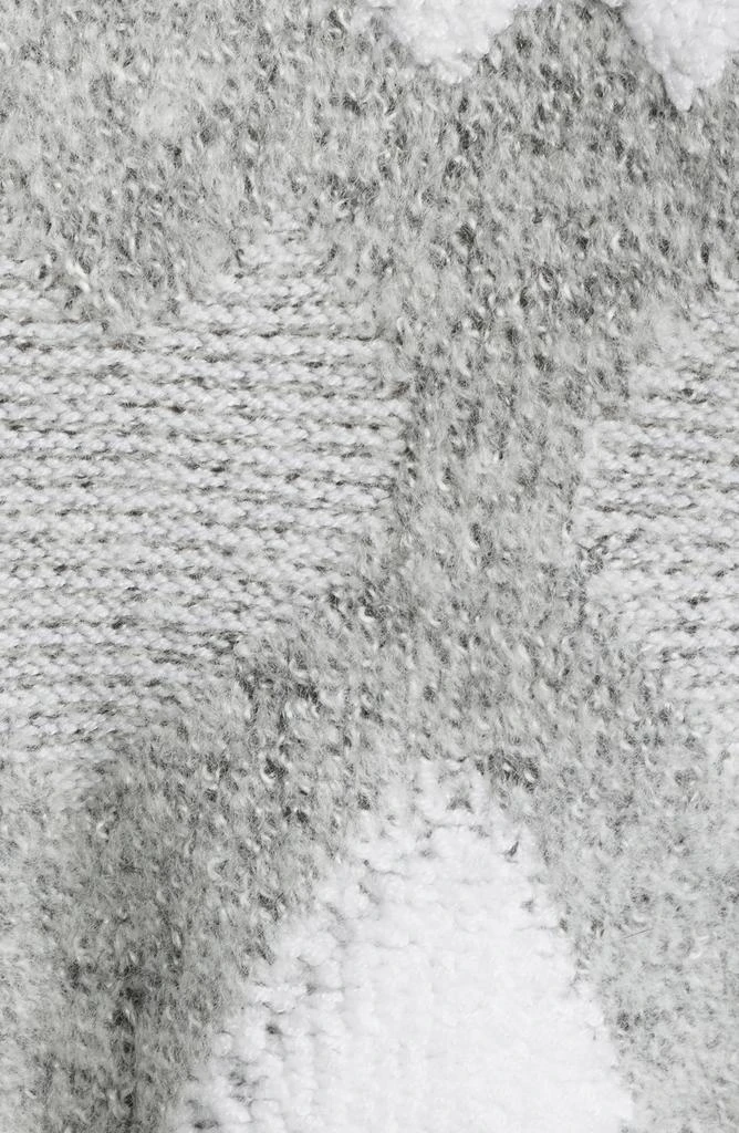 Bobeau Heart Jacquard Mock Neck Sweater 6
