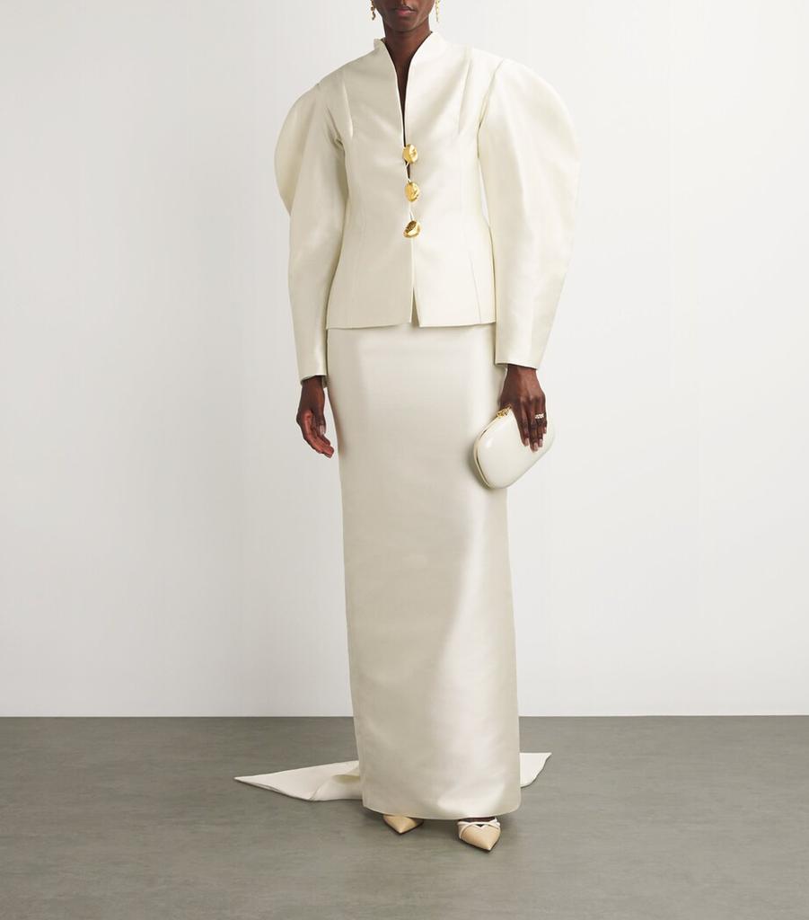 Sandra Mansour Satin Essence Maxi Skirt