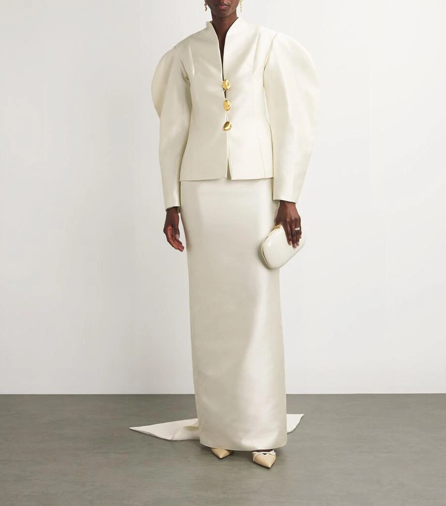 Sandra Mansour Satin Essence Maxi Skirt 2