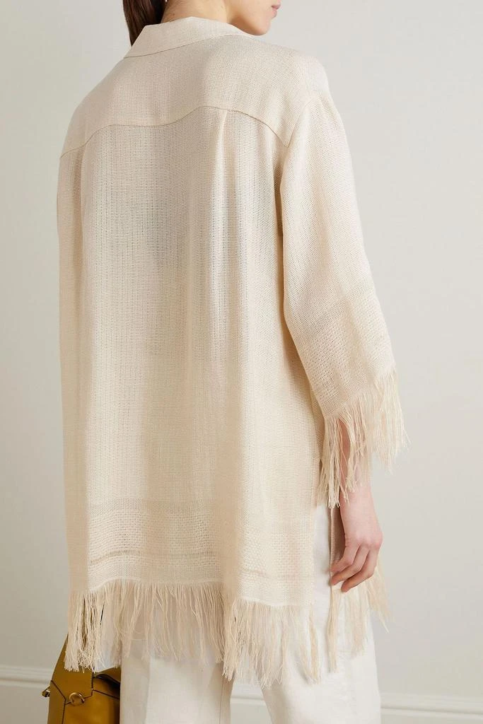 ADAM LIPPES Siwa fringed gauze shirt 3