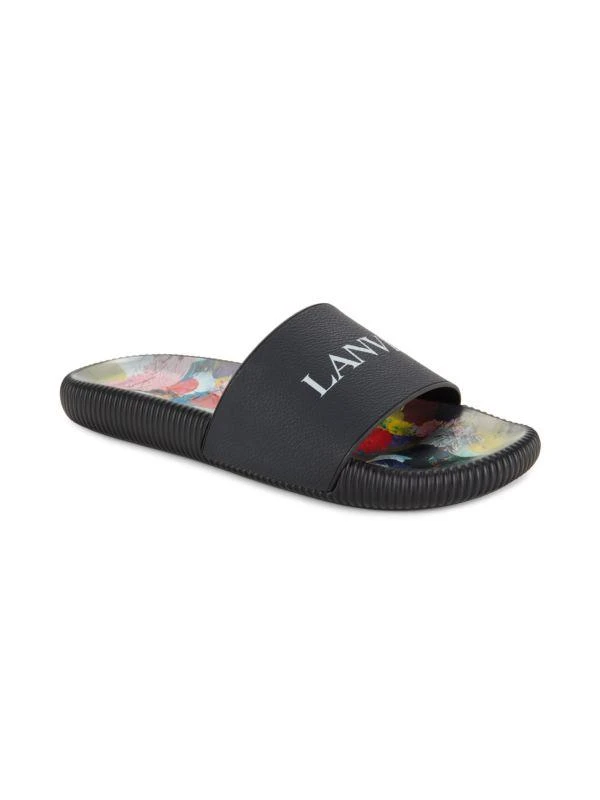 Lanvin Logo Fluted Pool Slides 2