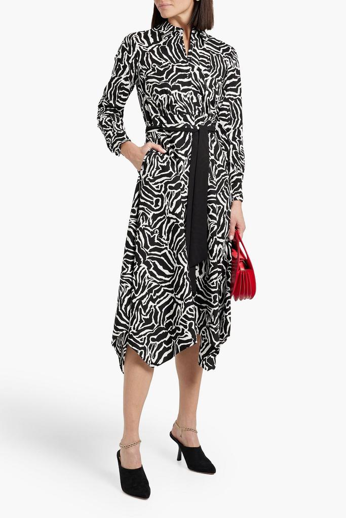 Diane von Furstenberg Andre printed cotton-blend poplin midi shirt dress