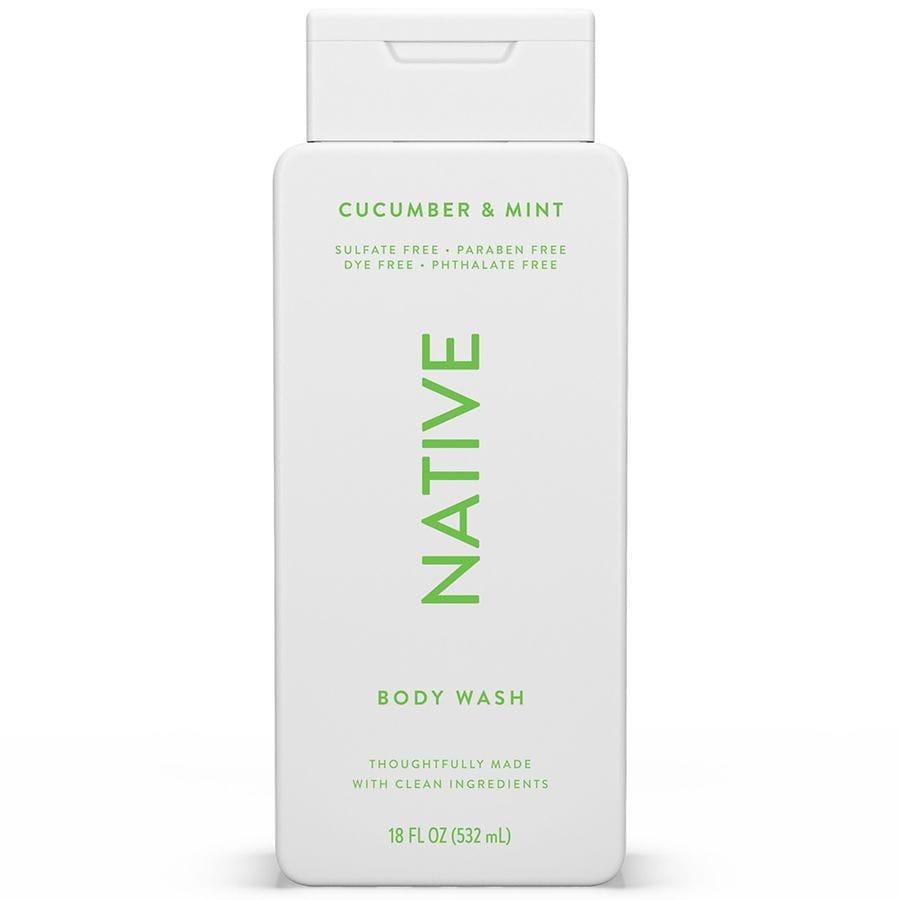 Native Body Wash, Sulfate Free, for Women and Men Cucumber & Mint