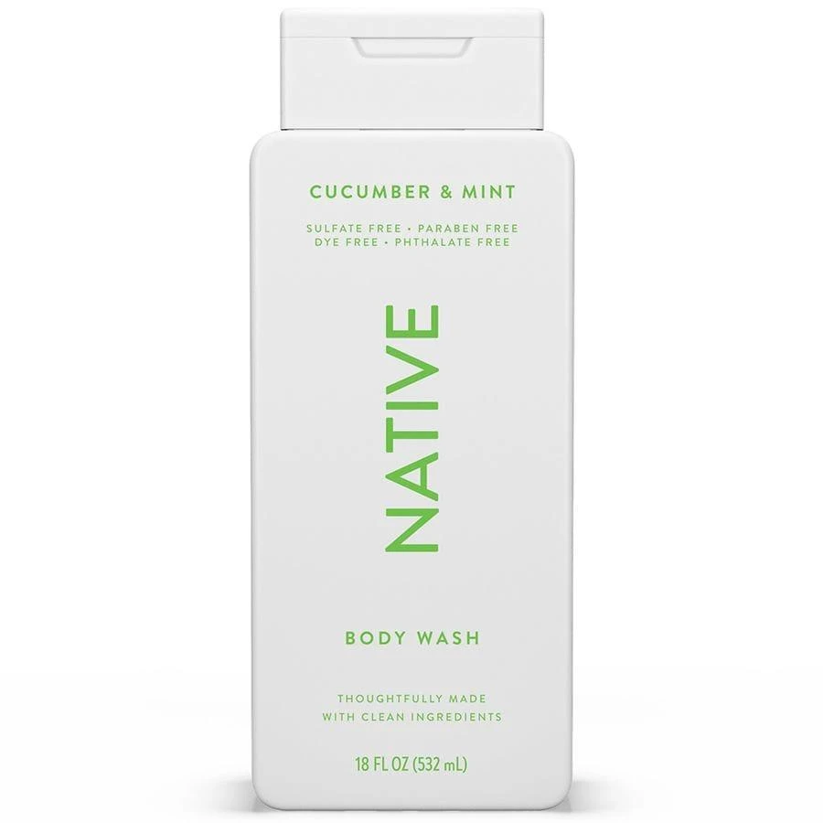Native Body Wash, Sulfate Free, for Women and Men Cucumber & Mint 1