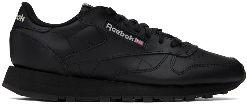 Reebok Black Classic Leather Sneakers