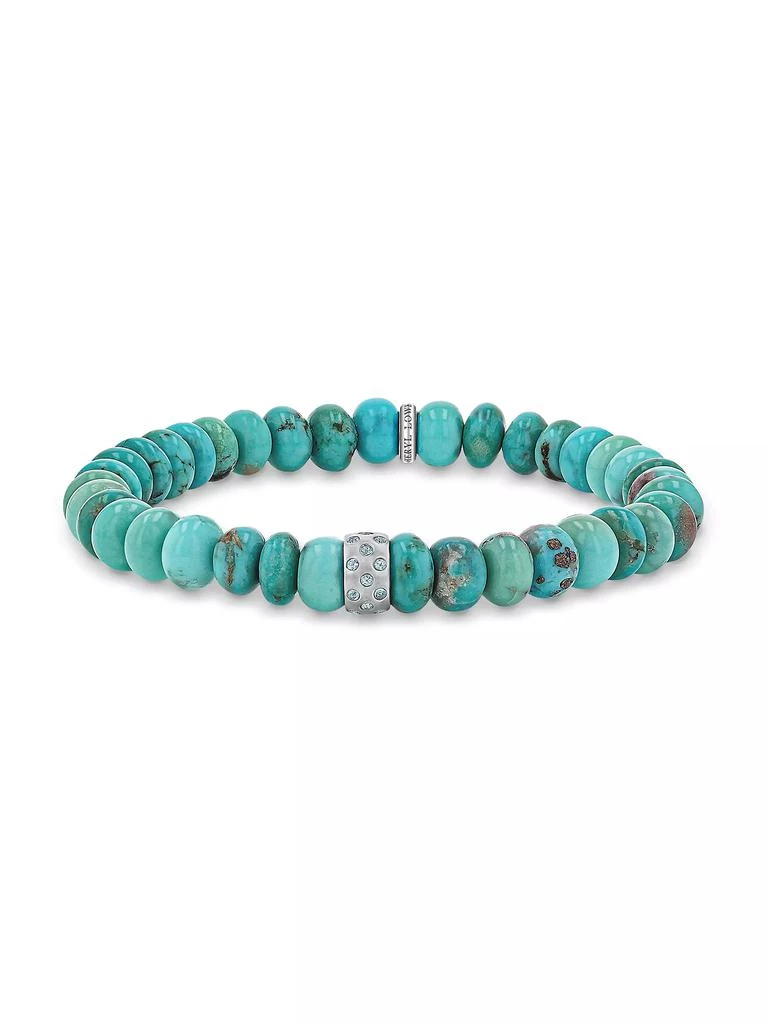 Sheryl Lowe Swiss Blue Topaz & Turquoise Beaded Bracelet 1