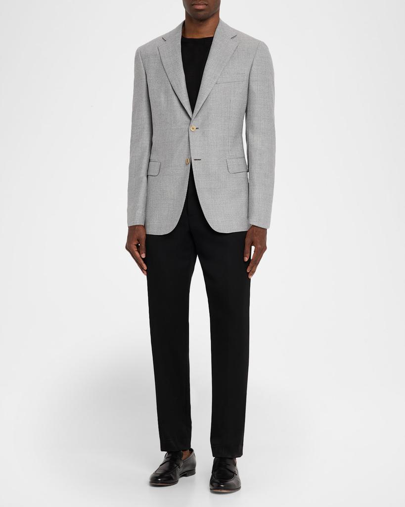 Brioni Men's Wool Hopsack Single-Breasted Blazer