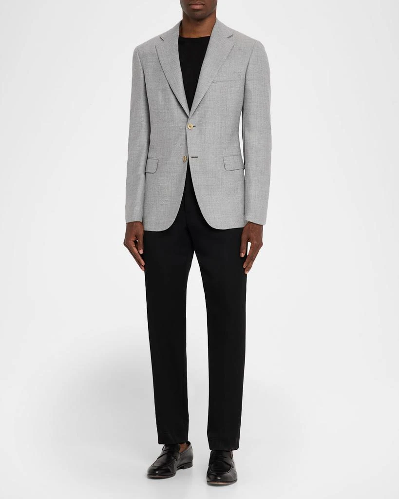 Brioni Men's Wool Hopsack Single-Breasted Blazer 2