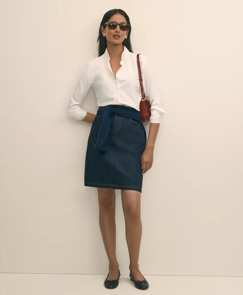Brooks Brothers Denim Straight Skirt