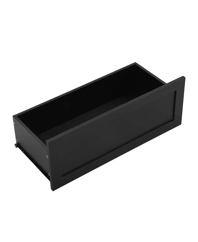 Streamdale Furniture Streamdale Farmhouse 4-in-1 Hall Tree - Mudroom Coat Rack Bench with Drawers, Black 9