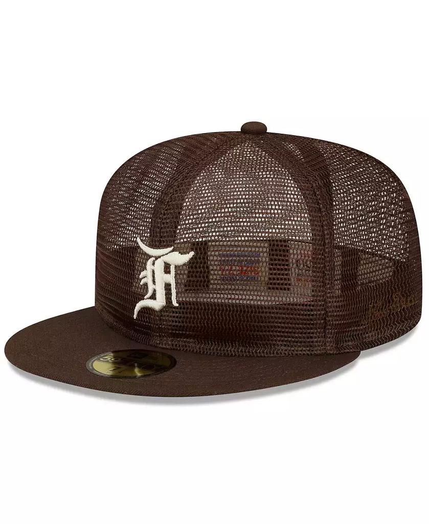 New Era Men's x Fear of God Brown Mesh 59FIFTY Fitted Hat