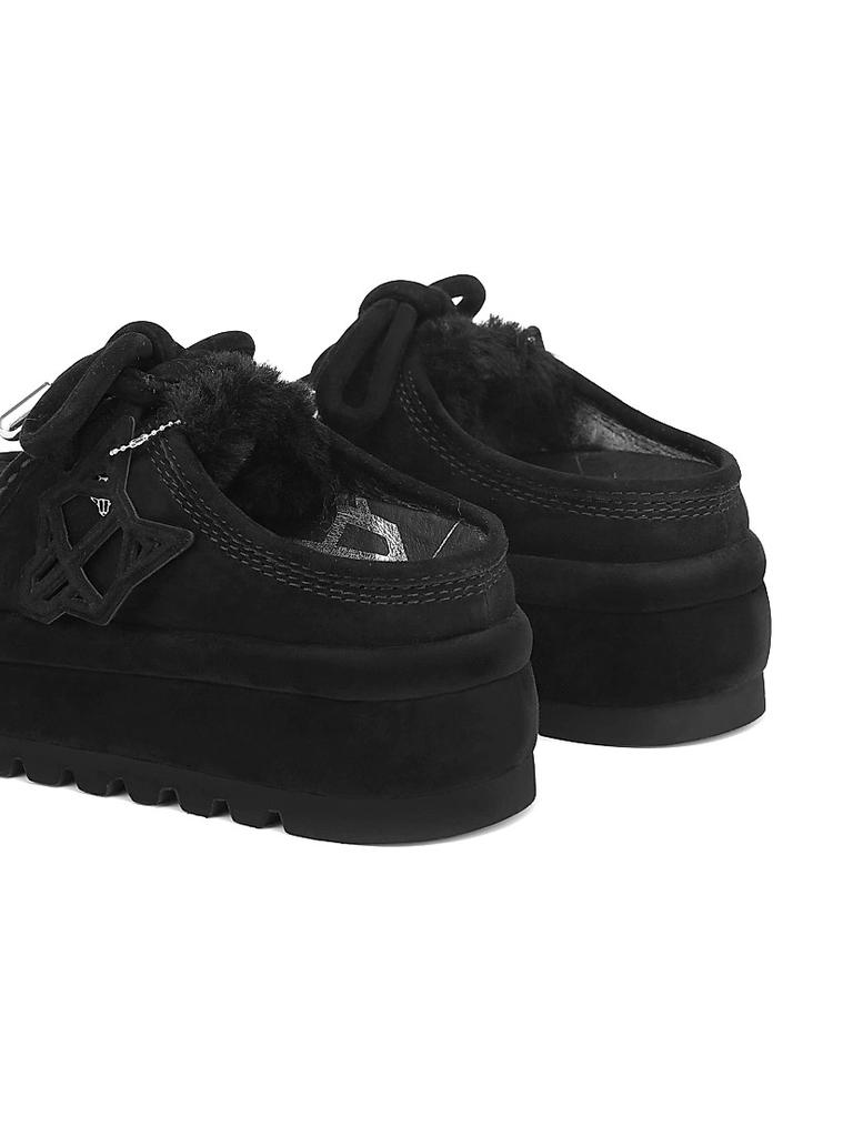Naked Wolfe Blizzard Suede Shearling Slip-On Shoes - Single Shoes