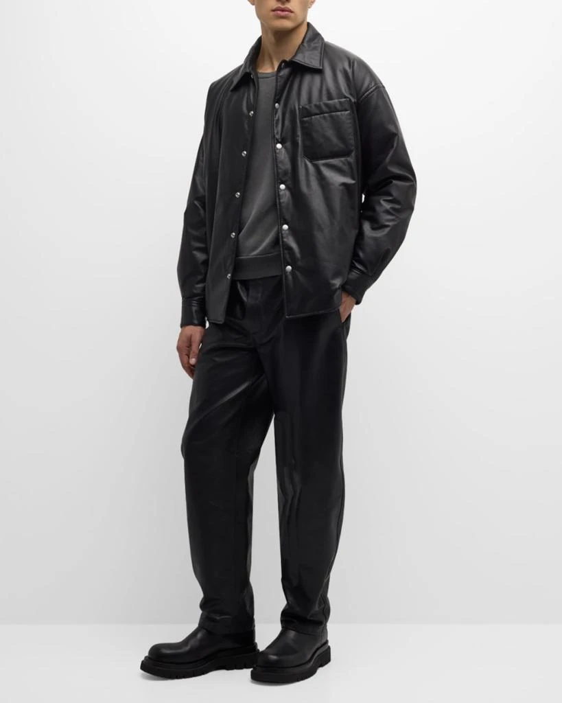John Elliott Men's Leather Scout Overshirt 3