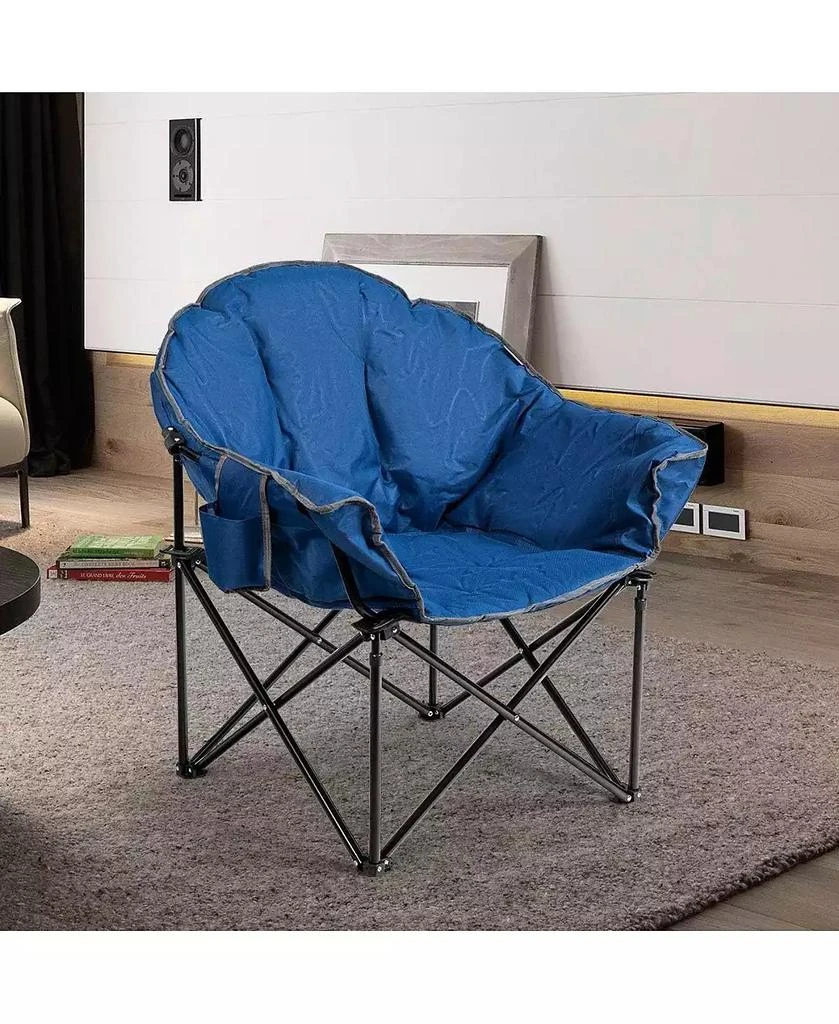 Mecale Folding Camping Moon Padded Chair with Carrying Bag 2